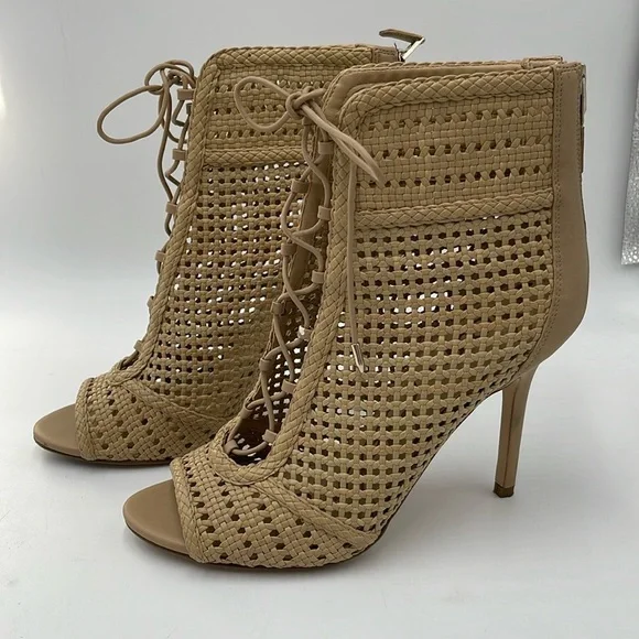 Sam Edelman Abbie style lace up peep toe bootie - Picture 2 of 7